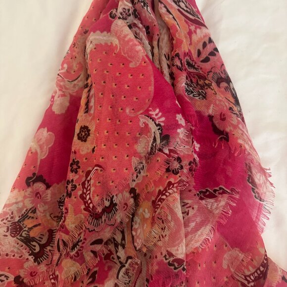 Chico's Red and Pink Ethnic Pattern Clutch with Scarf gift! - Picture 8 of 10